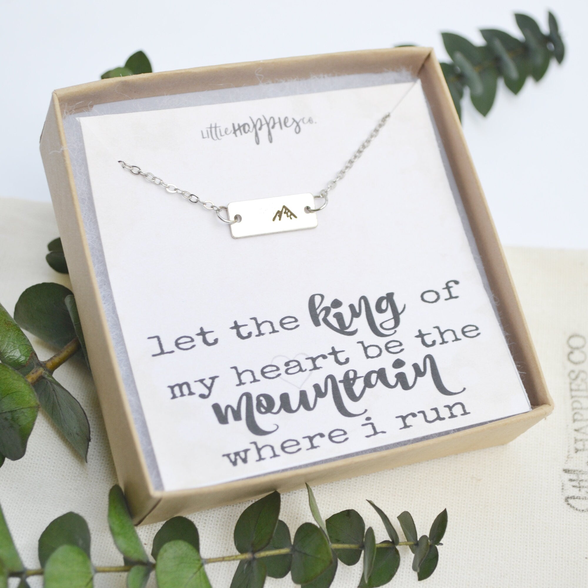 Mountain Necklace, Christian Jewelry, Gold Mountain Necklace, Faith Necklace, Christian Gifts for Friends, Christian Necklace, Faith Jewelry
