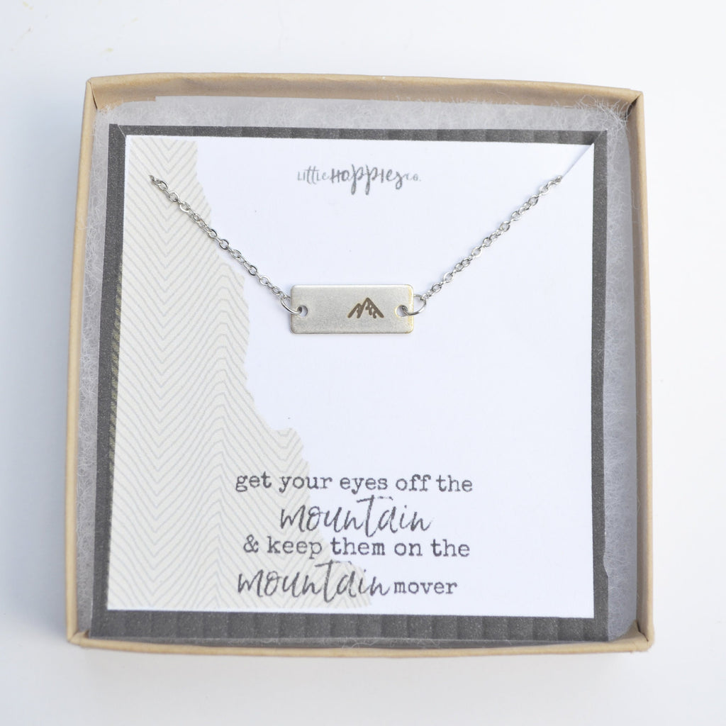 Christian Necklace, Mountain Necklace, Christian Jewelry, Religious Gift, Faith Necklace, Christian Gifts for Friends, Faith Jewelry