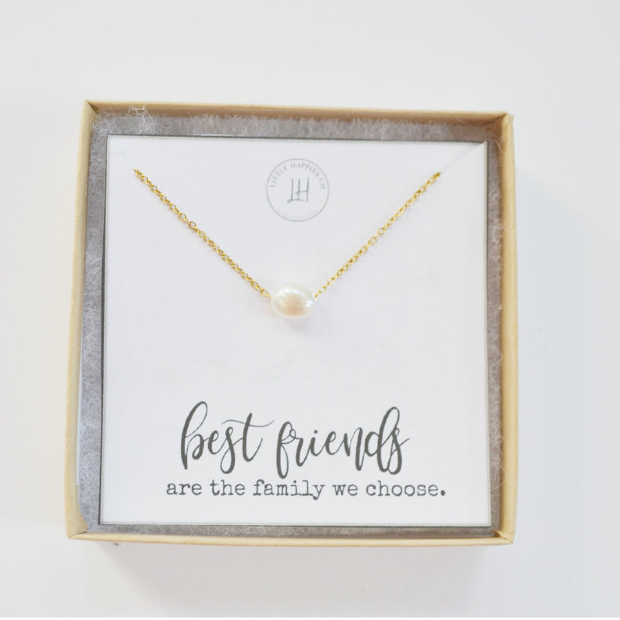 BFF Necklace, Pearl Necklace, Friendship Gift, Bestie Necklace, Bestfriend Gift, BFF Gift Idea, Friend Gift, Friendship Jewelry