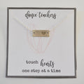 Gift for Dance Teacher,  Teacher Appreciation Gift, Dance Teacher Gift, Bar Necklace, Heart Necklace, Gifts for Her, Teacher Thank You Gift