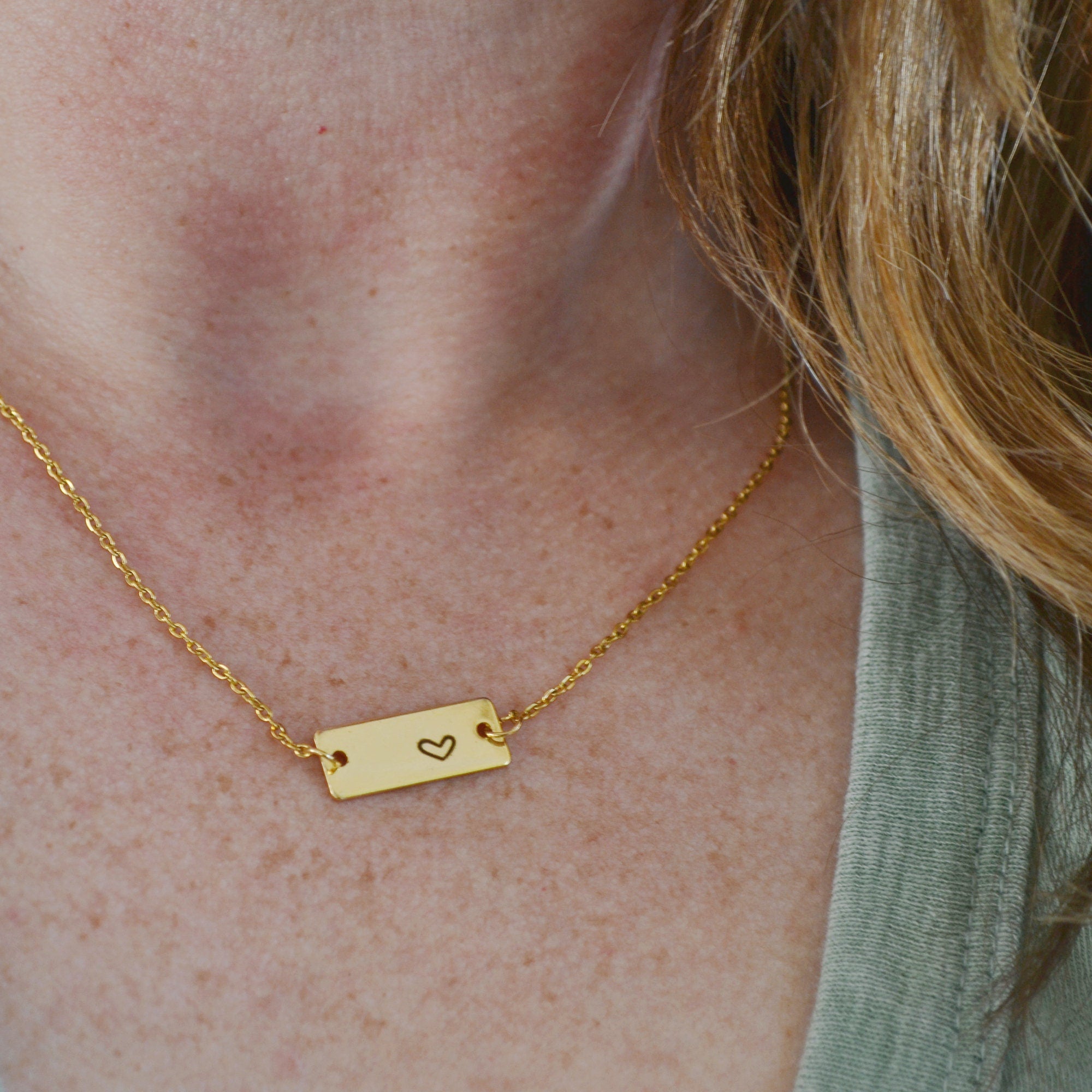 Teacher Necklace, Appreciation Gift, Heart Necklace, Teacher Thank You Gift, Gift for Teacher, Bar Necklace, Gifts for Her, Teacher Jewelry