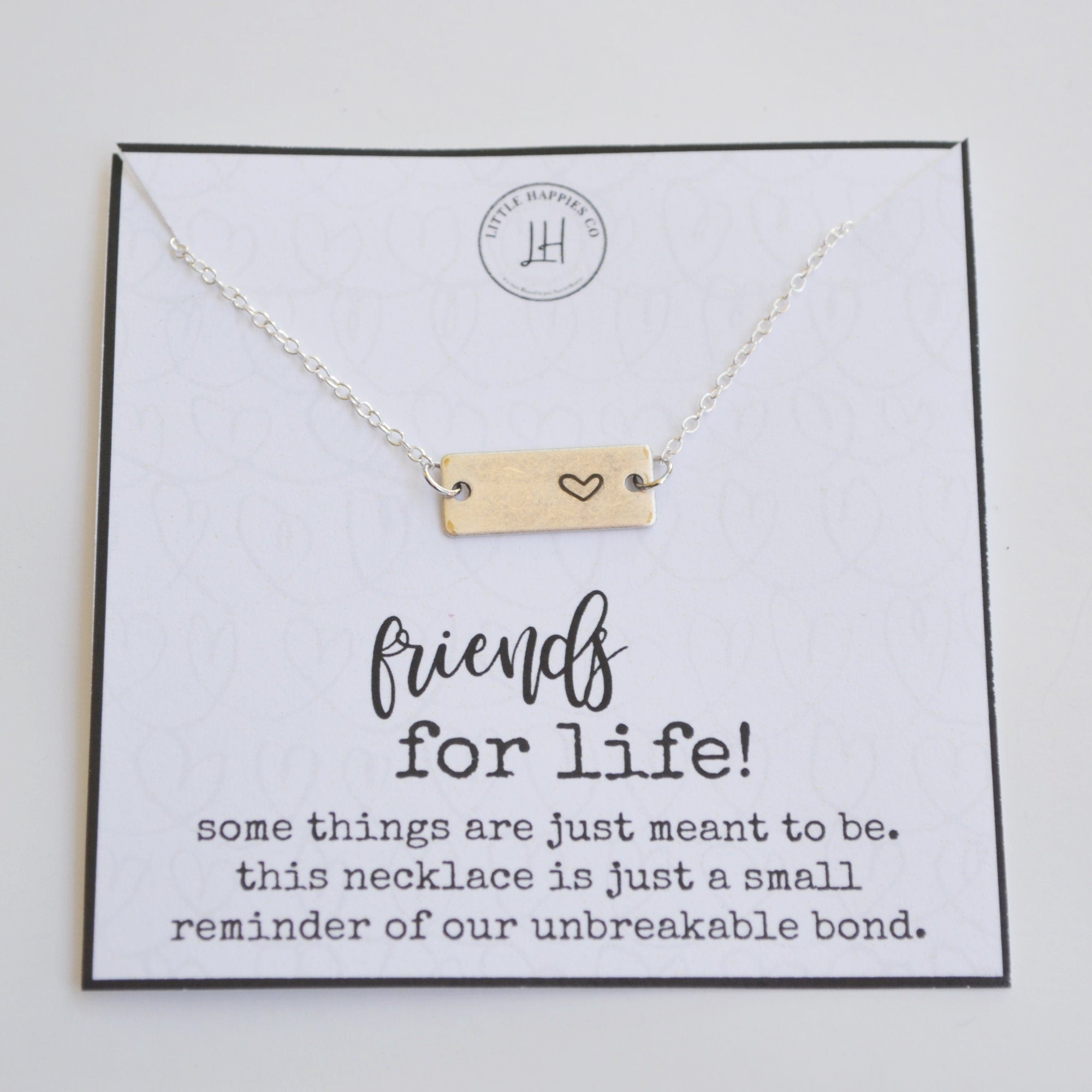 Friendship Jewelry, BFF Gift Idea, Best Friend Gift, Bestie Necklace, Friendship Gift, Bar Necklace, Dainty Necklace, BFF Gifts