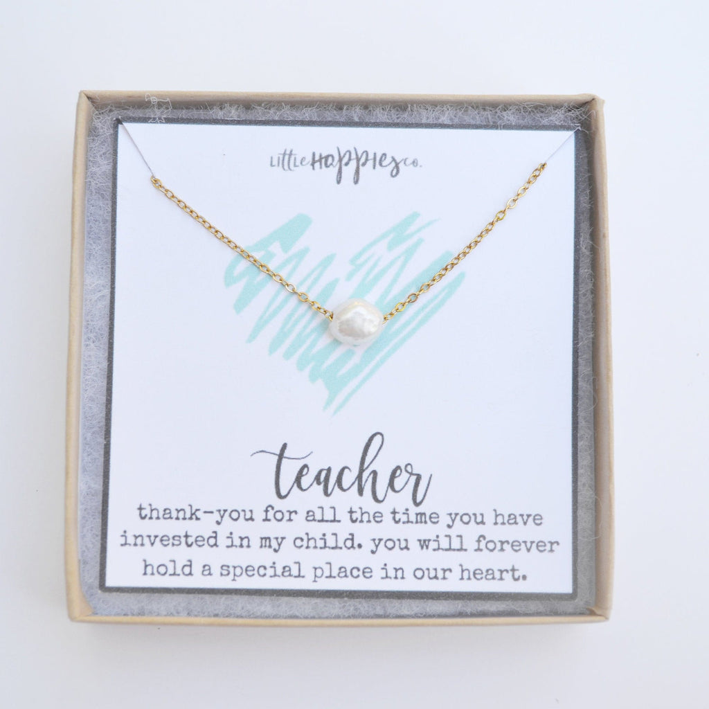 Gift for Teacher, Appreciation Gift, Teacher Necklace, Teacher Thank You Gift, Teacher Jewelry, Gifts for Her, Thank You Gift