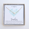 Gift for Teacher, Appreciation Gift, Teacher Necklace, Teacher Thank You Gift, Teacher Jewelry, Gifts for Her, Thank You Gift