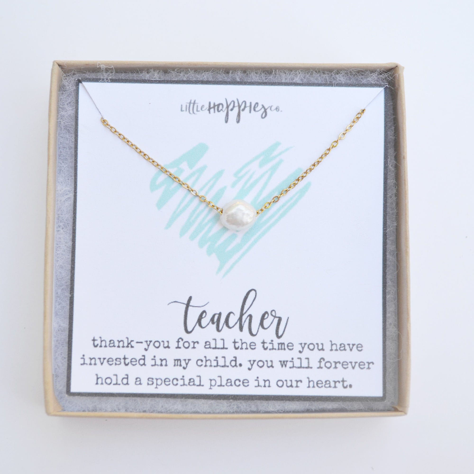 Gift for Teacher, Appreciation Gift, Teacher Necklace, Teacher Thank You Gift, Teacher Jewelry, Gifts for Her, Thank You Gift