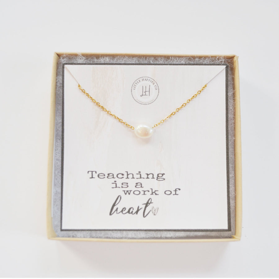 Gift for Teacher, Appreciation Gift, Teacher Jewelry, Thank You Gift, Teacher Necklace, Teacher Thank You Gift, Gifts for Her, Gold Necklace