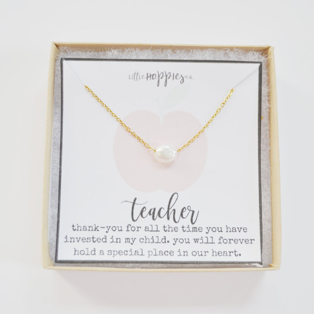 Teacher Jewelry, Thank You Gift, Gift for Teacher, Appreciation Gift, Teacher Necklace, Teacher Thank You Gift, Gifts for Her, Gold Necklace