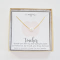 Teacher Jewelry, Thank You Gift, Gift for Teacher, Appreciation Gift, Teacher Necklace, Teacher Thank You Gift, Gifts for Her, Gold Necklace
