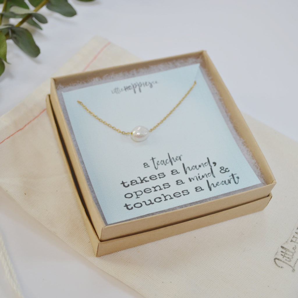 Appreciation Gift, Gift for Teacher, Teacher Necklace, Teacher Thank You Gift, Teacher Jewelry, Thank You Gift, Gifts for Her, Gold Necklace