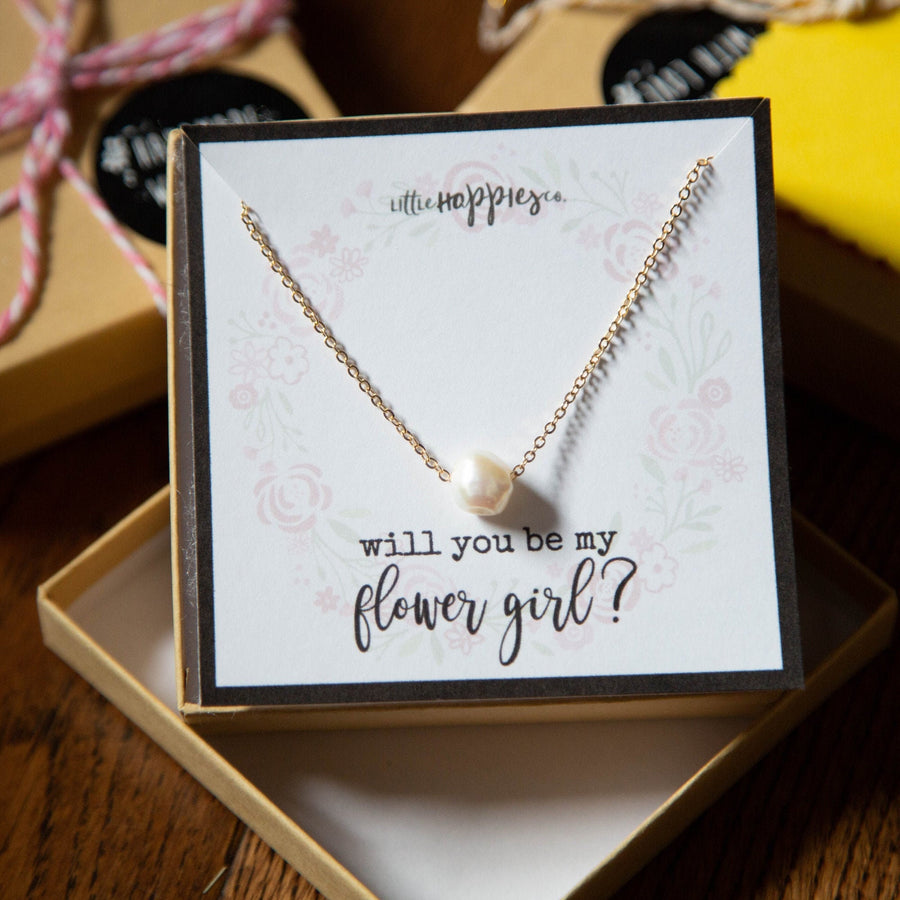 Will You Be My Flower Girl Necklace, Flower Girl Proposal, Flower Girl Gift, Gift for Flower Girl, Will You Be y Flower Girl, Flower Girl