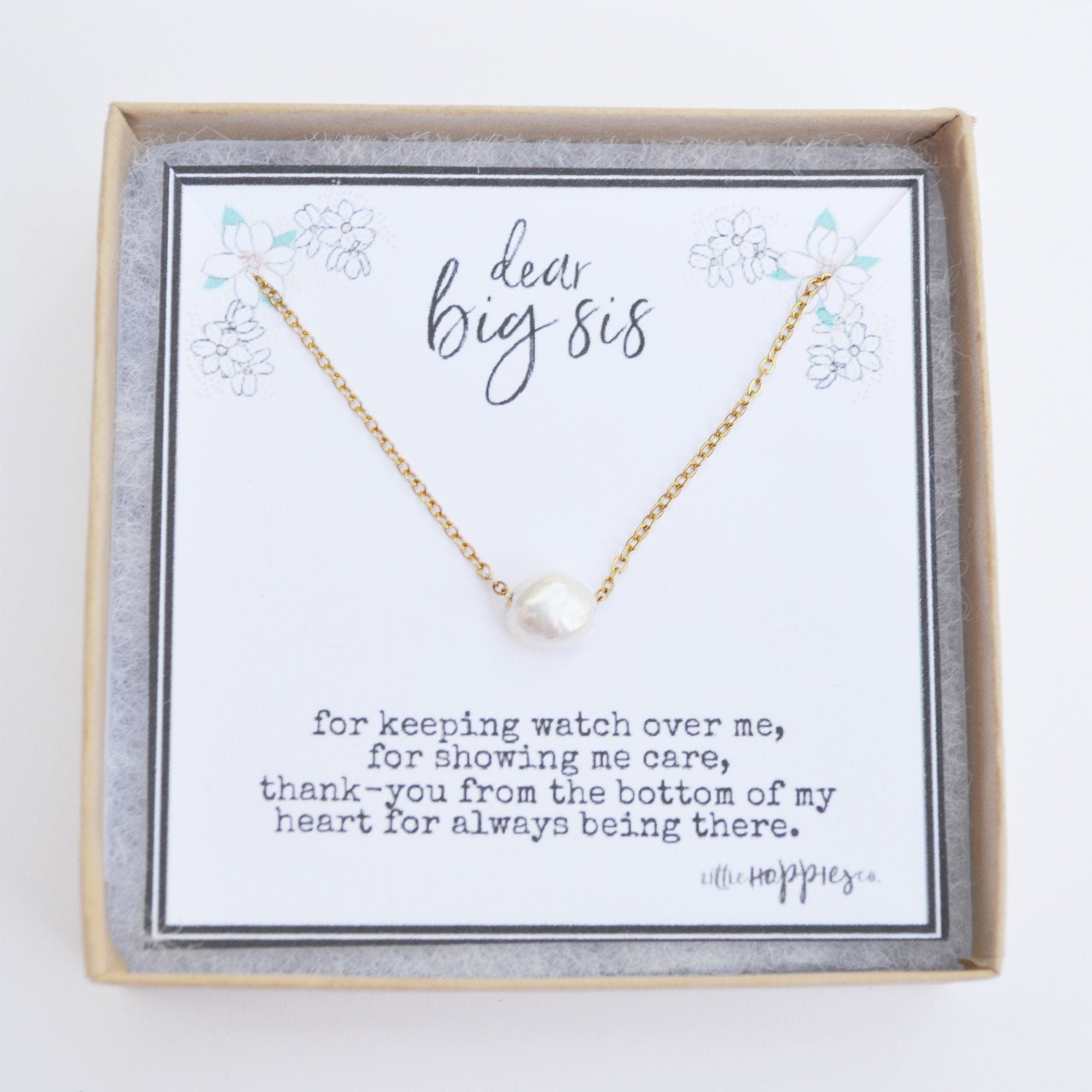Gift for Big Sister, Sister Necklace, Sister Jewelry Gift, Gift for Her, Sister Appreciation, Sister Jewelry, Sister Gift Ideas (01-001)