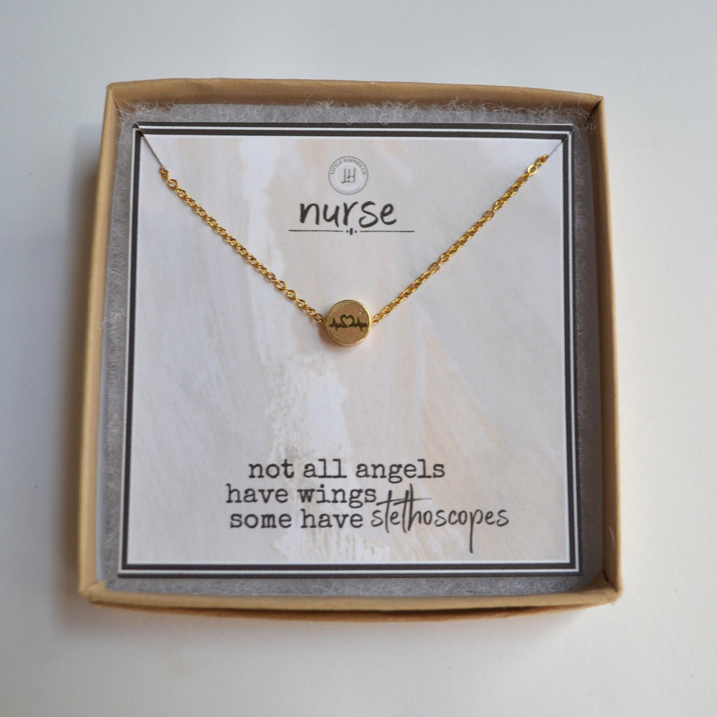 Heartbeat Necklace, Gift for nurse, RN gift, Nursing gift, Nursing School graduation gift, Healthcare worker gift, LPN gift, necklace, gifts