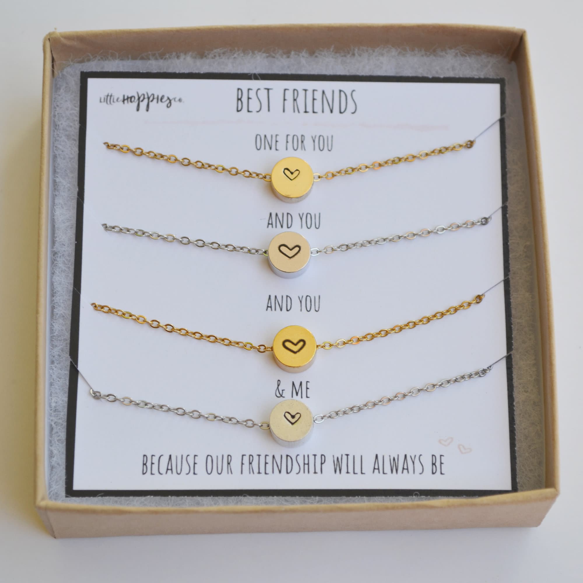 Set of 6 friend necklaces, Set of 6 necklaces, Gift Set of 6 necklaces, Friendship necklaces, Matching necklaces, Best friend jewelry, BFF