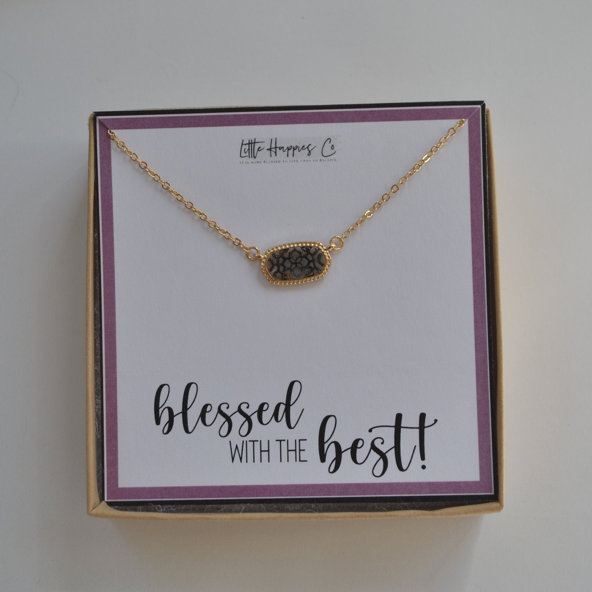 Blessed With The Best Necklace - Blessed necklace, Best friend gifts, Bridesmaid gift, Send a card, Send a gift, Thank you gift, Mail a gift