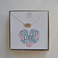 Trust In The Lord With All Your Heart Necklace - Proverbs 3:5-6, Bible quote, Christian necklace, Christian jewelry, Faith necklace, Hope