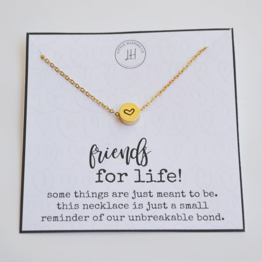 Friends For Life Card With Necklace - Best friend necklace, Best friend gift, Maid of honor gift, Thank you gift, Wedding party gifts, BFF