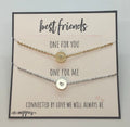 Dainty Best friend necklace, heart necklace, gift  best friend, best friend gift, 2 necklaces, pair of necklaces for friends, necklace set