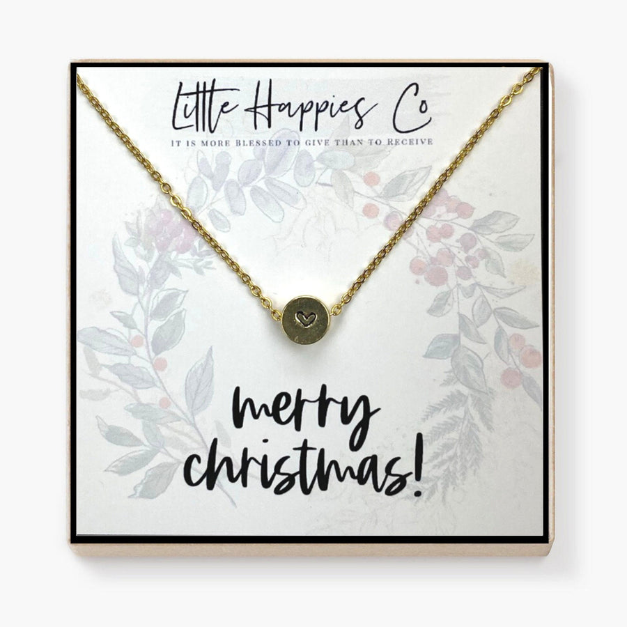 Jewelry for Christmas gift, Christmas gifts for friends, Xmas gift for mom, Christmas necklace, Heart necklace, Christmas card, Send gift
