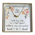 Triple heart necklace, Long distance sister gifts, Sister birthday present, Unique birthday gifts for sister, Long distance family gifts