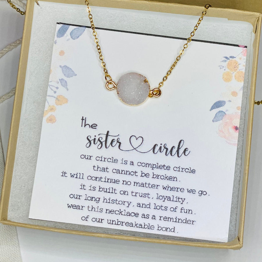 Sister circle necklace, Sister jewelry, Sister necklace, Sister gifts, Gifts for friends birthday, Special gift for friend, Friend necklace