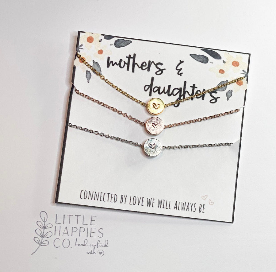 Mother & Daughter Necklaces, heart necklace, gift for mom, mom jewelry, 3 necklaces, three necklaces, mom and 2 daughters, 3 necklaces