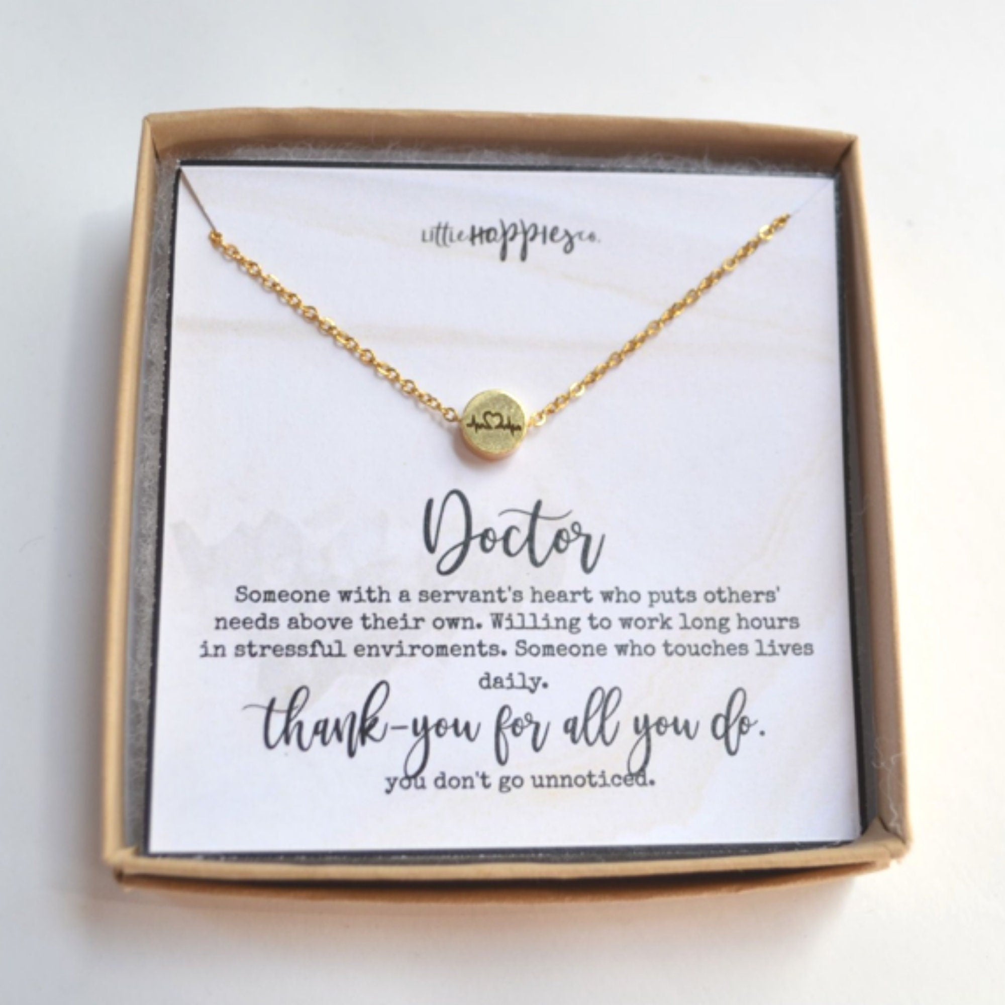 Doctor necklace, heartbeat necklace, Doctor gift, Gift for doctor, Medical student gift ideas, Gifts for medical students, Future doctor
