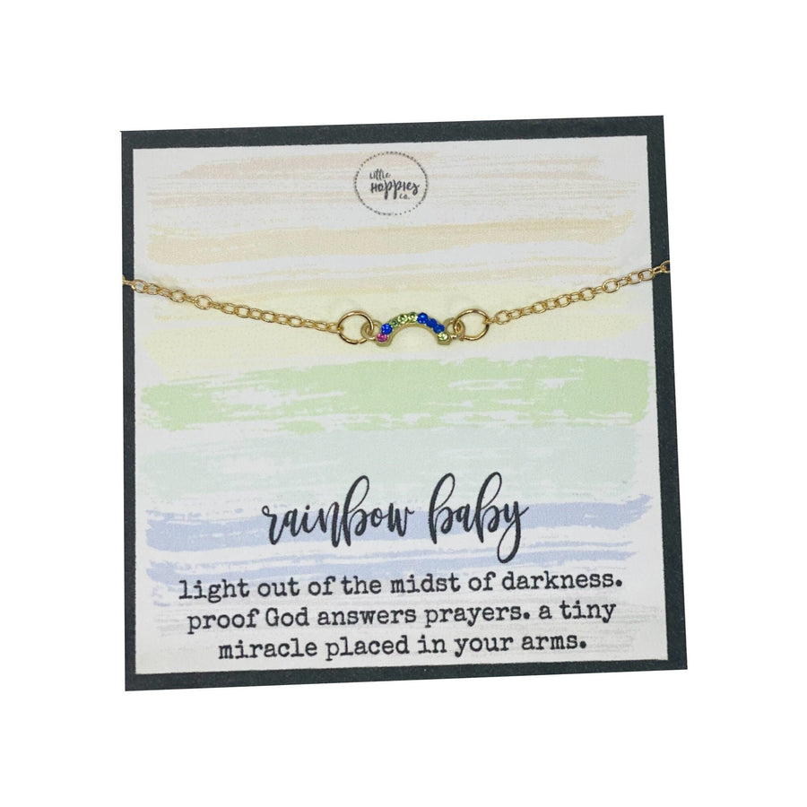 Rainbow baby bracelet, Mothers Day gift for new mom, Newborn baby gift, IVF fertility wish bracelet, Pregnancy gift, Gift after miscarriage