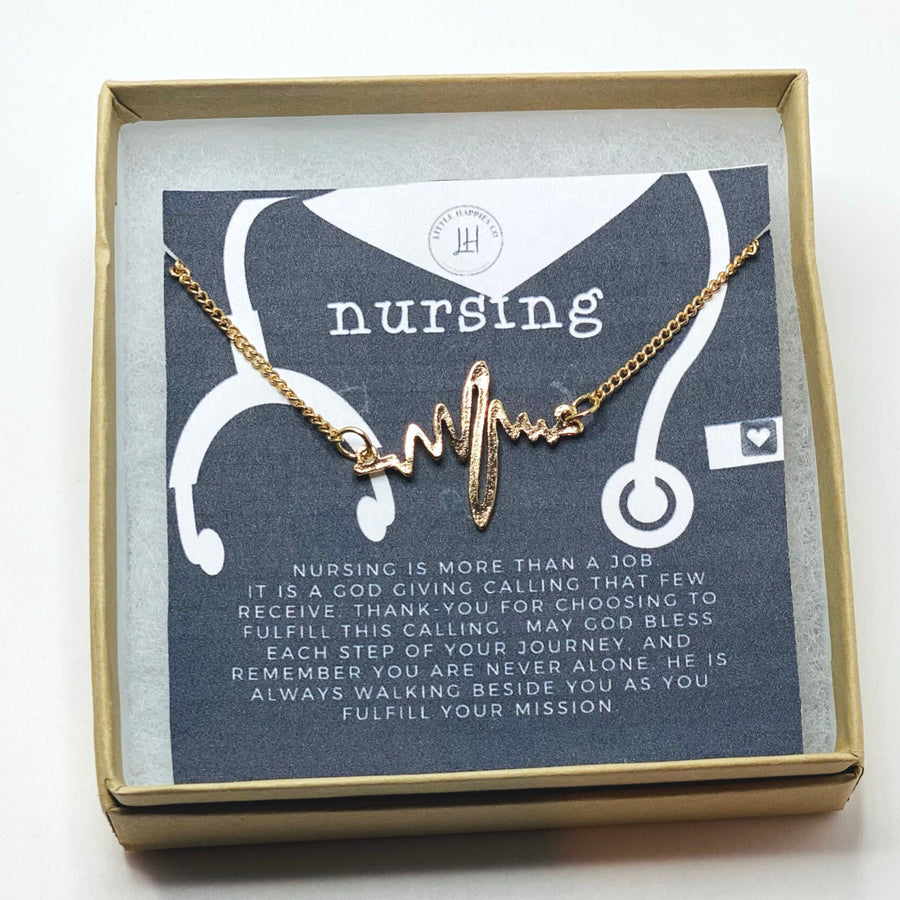 Gold heartbeat bracelet, Heartbeat jewelry for women, EKG heartbeat, Heatbeat gifts, Thank you gift for nurse, Nurse appreciation gift