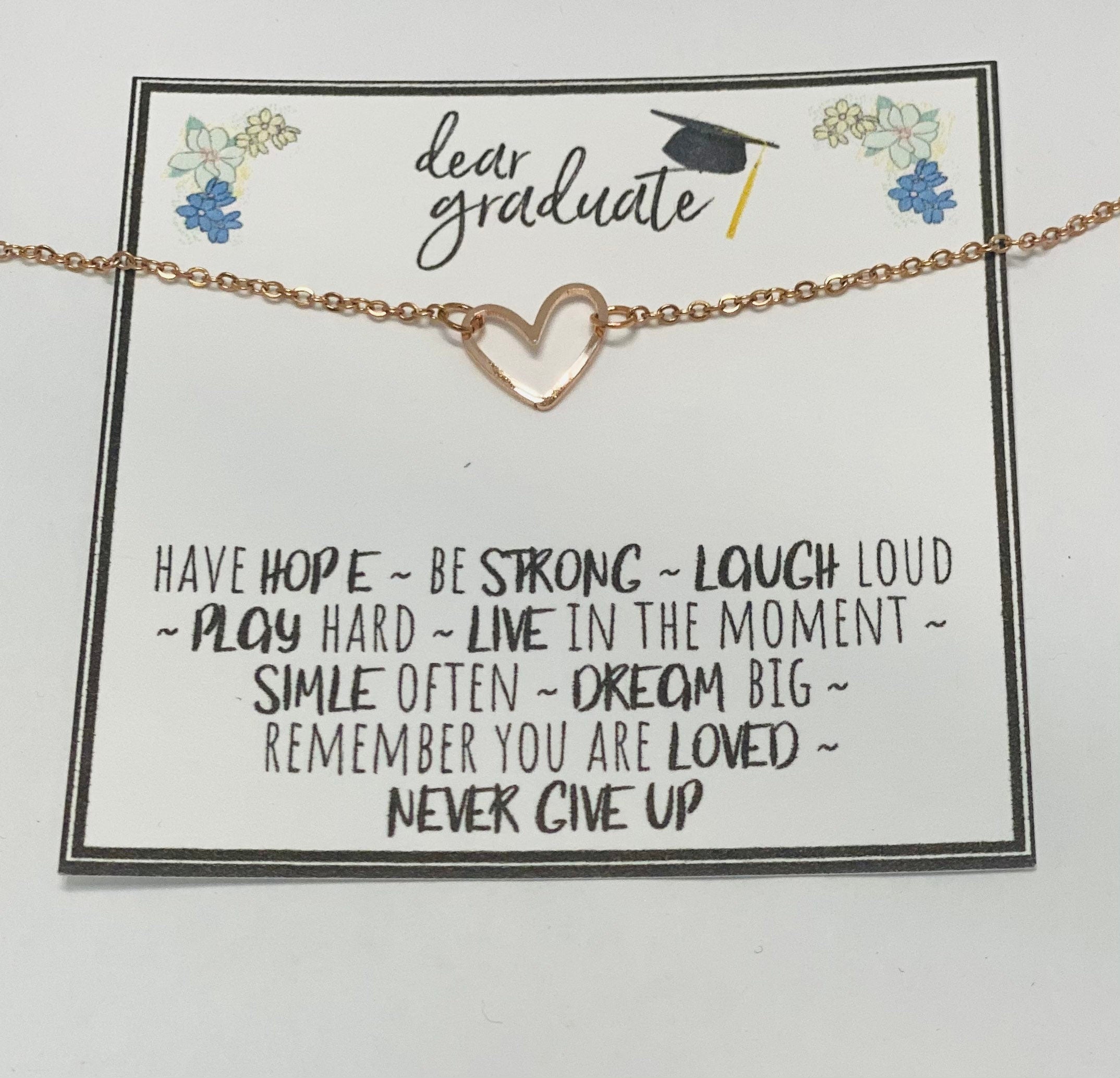 College graduation necklace, Grad gift, Grad gifts for her, Grad gifts for girls, Graduation necklace gift, Graduation necklace for daughter