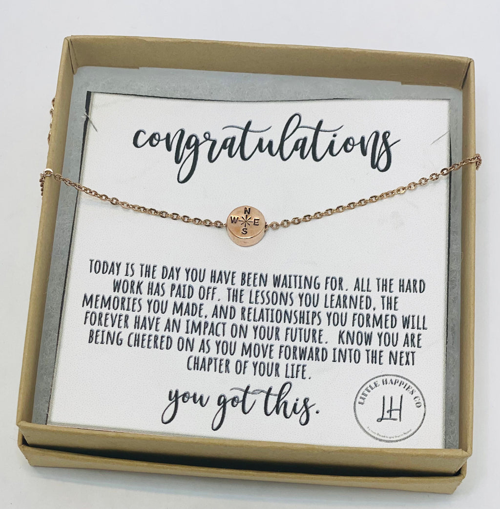Dainty Compass Necklace, Christian Jewelry, graduation gift, gift for graduates, college graduation gift, high school, gift for graduate