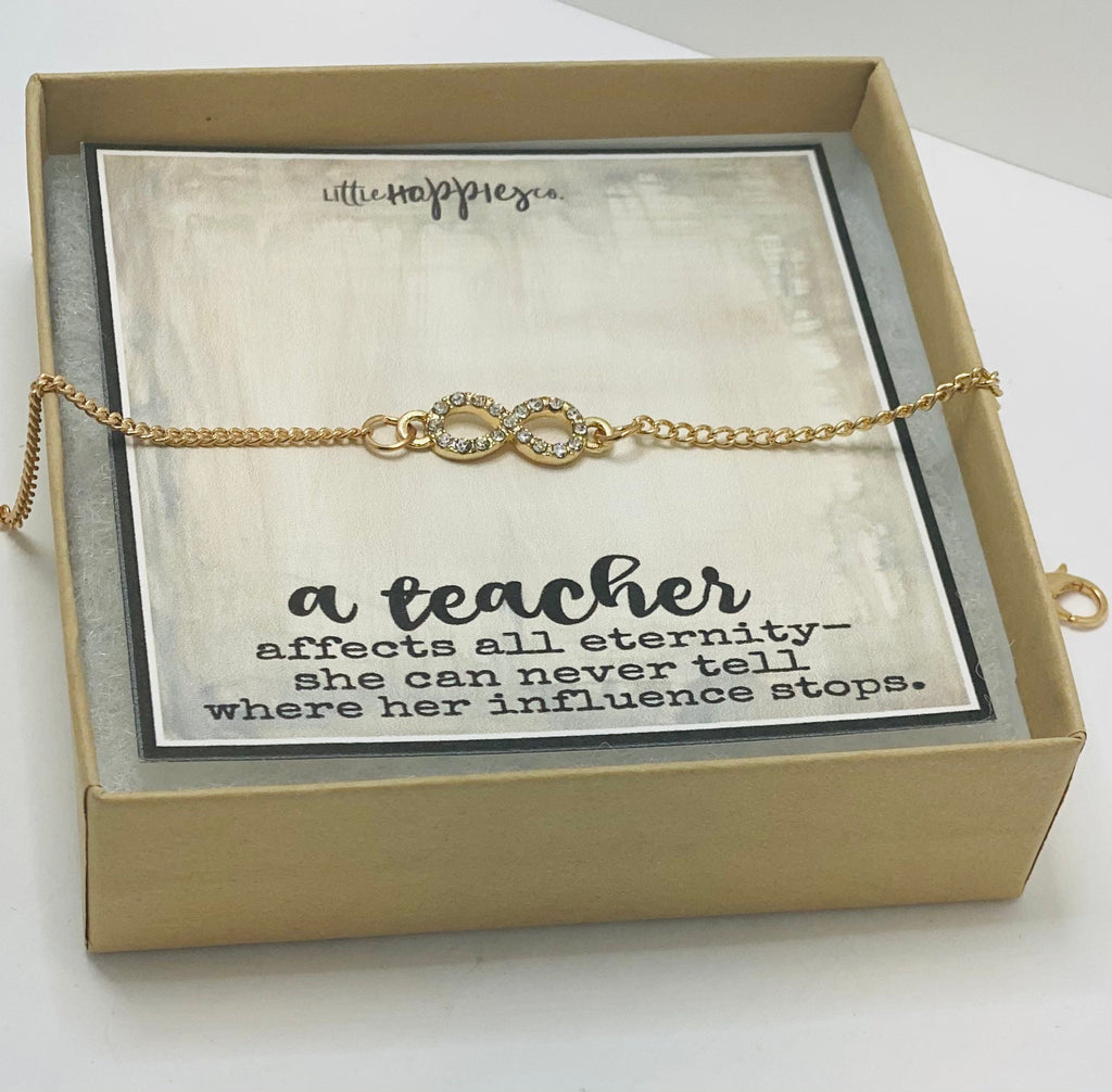 Teacher infinity bracelet, Teacher bracelet, Teacher gifts, Best teacher gifts, Teacher birthday, Teacher appreciation gift, Gift for tutor