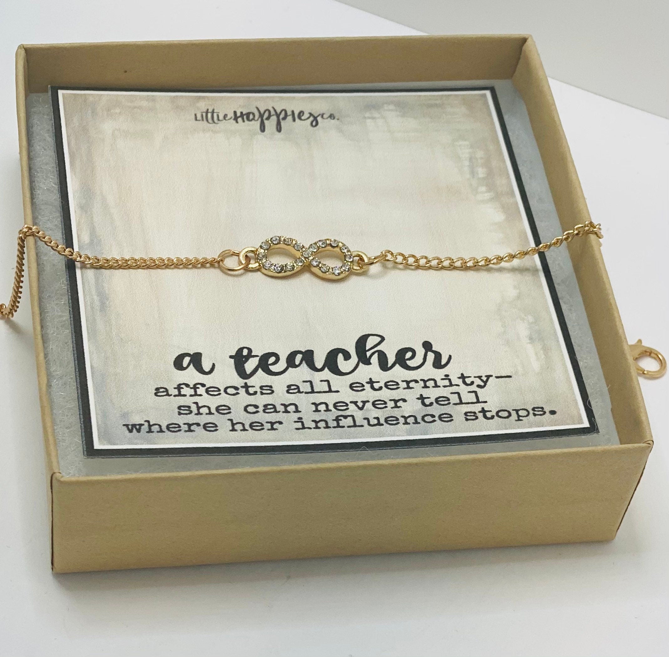 Teacher infinity bracelet, Teacher bracelet, Teacher gifts, Best teacher gifts, Teacher birthday, Teacher appreciation gift, Gift for tutor
