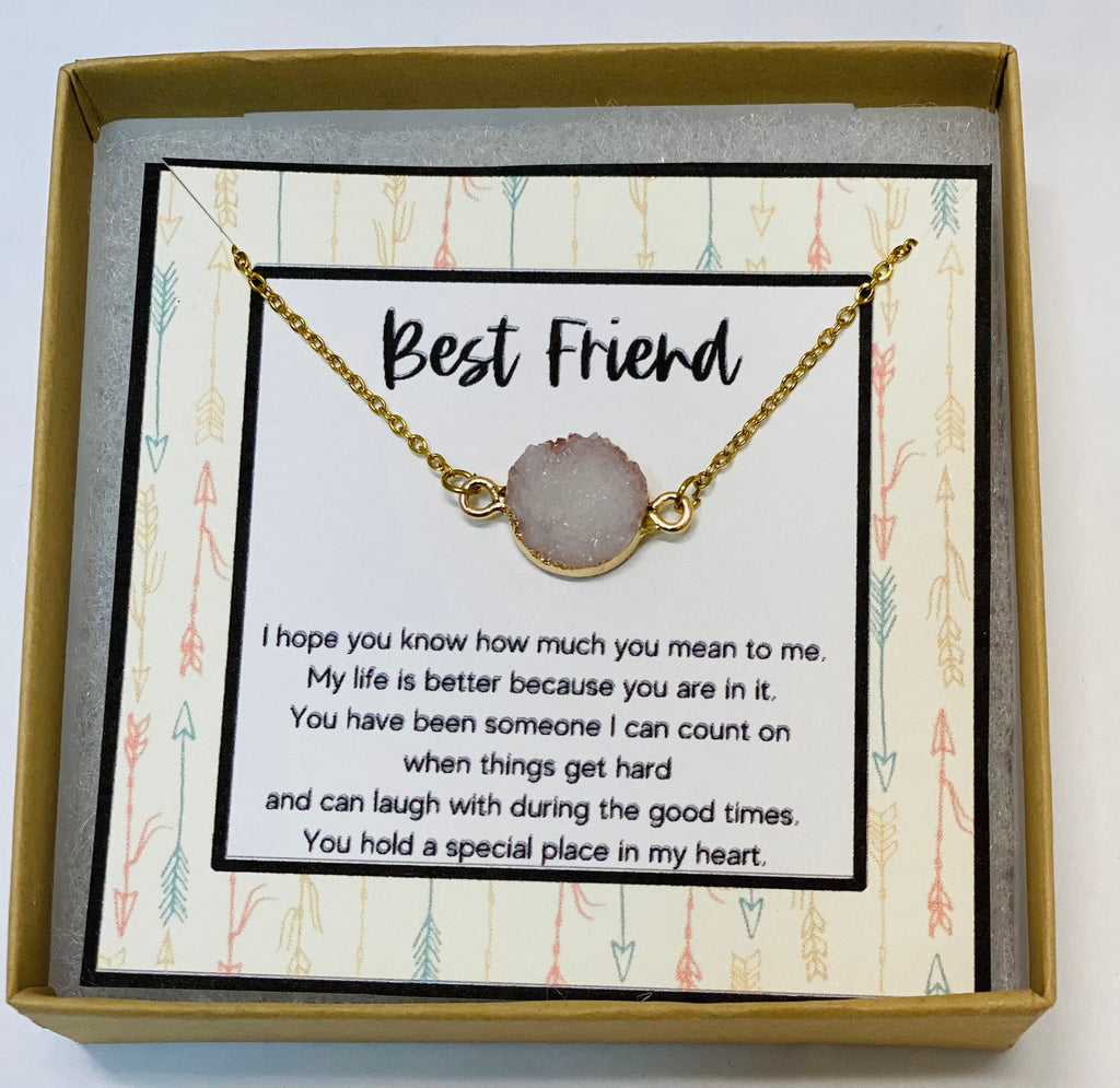 Anniversary gift for best friend, Bestie necklace, Best friend necklaces for adults, Bridesmaid gift, Friendship gift, Gift for best friend
