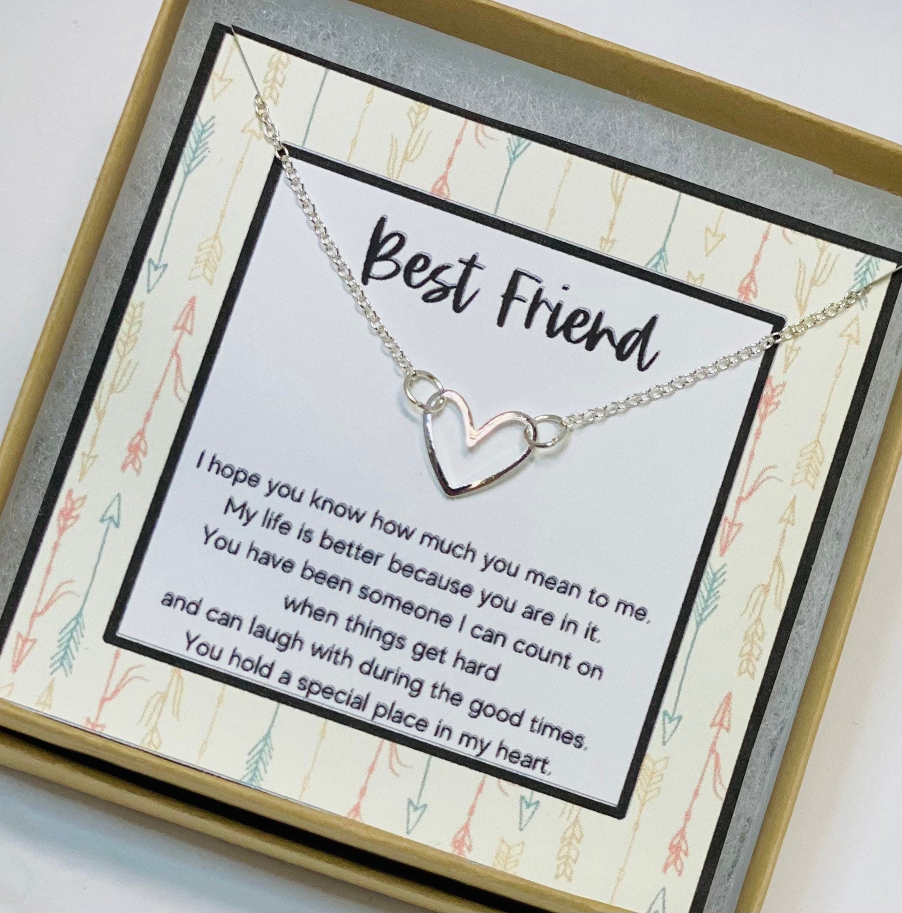 Necklace for best friend, Friend forever, Friend jewelry, Friend necklace, Friendship quote gifts, BFF necklace, Soul sister, Tribe, Bestie