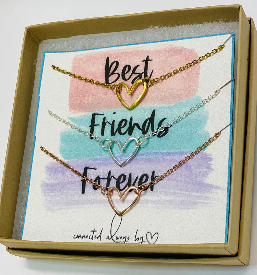 Amazon.com: 3 Set Friendship Necklace Best Friends Forever Necklace Alloy  Rhinestone Engraved Heart Necklaces Puzzle Friendship Pendant Necklaces Set  for Birthday Christmas Gift（4/3/2 piece set） : Toys & Games