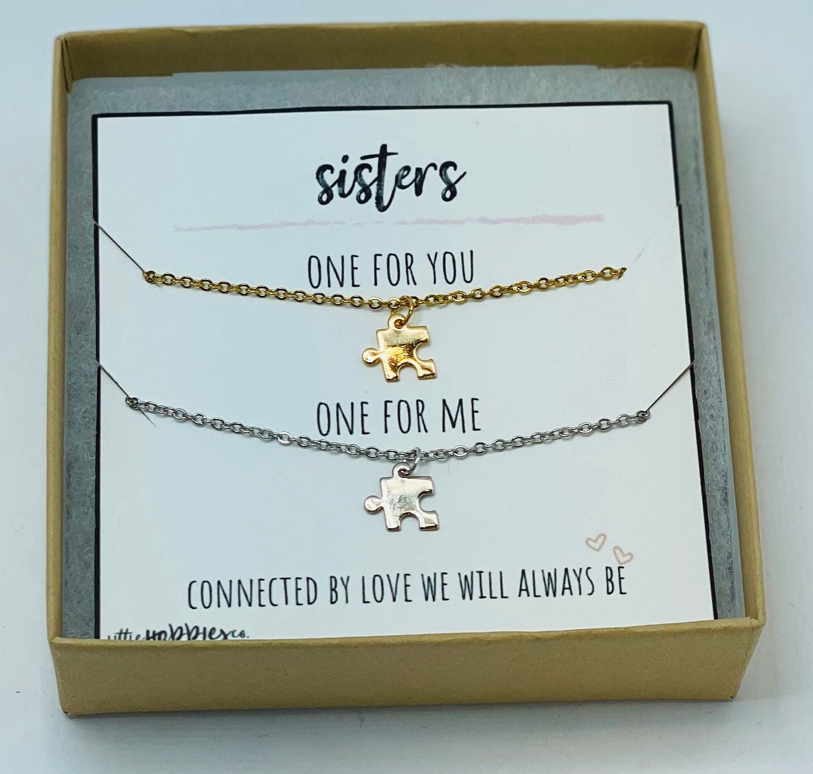 Sister necklaces for 2, Puzzle piece necklace, Puzzle necklace, Sister necklaces, Sister gifts, Gift for sister, Gift for sister in law