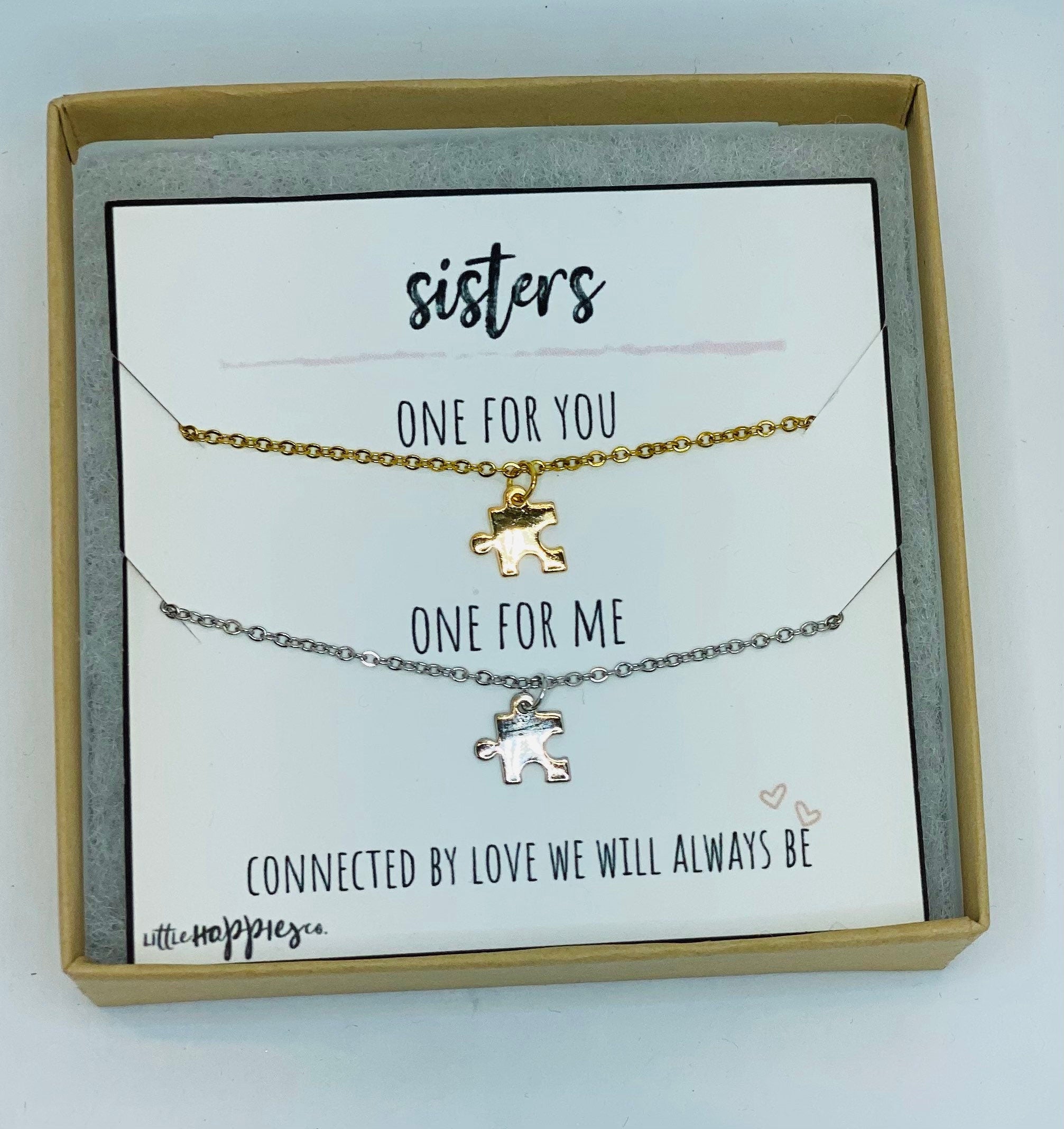Sister necklaces for 2, Puzzle piece necklace, Puzzle necklace, Sister necklaces, Sister gifts, Gift for sister, Gift for sister in law