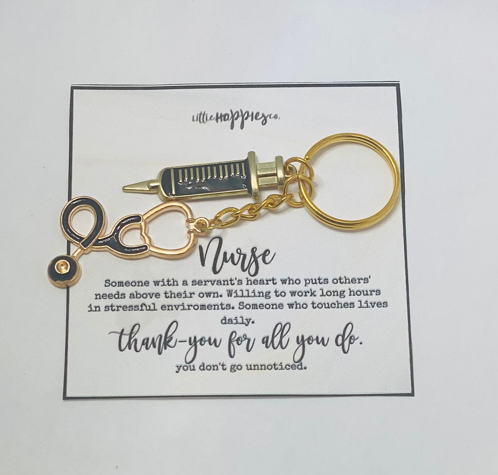 Nurse keychain, Nurse gift, Nurse key chain, Nurse appreciation, Medical key ring, Stethoscope keychain, Medical keychain, Thank you nurse