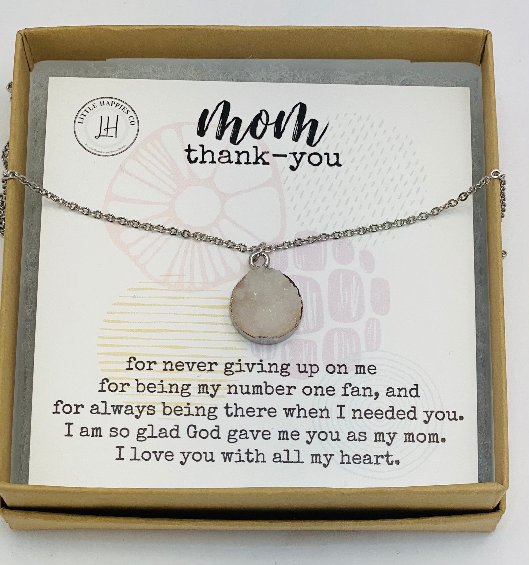 Mom necklace, Mothers Day gift, Mother’s Day gift for mom from daughter, Thank you gift for mom, Gifts for mom from daughter, Gold,silver