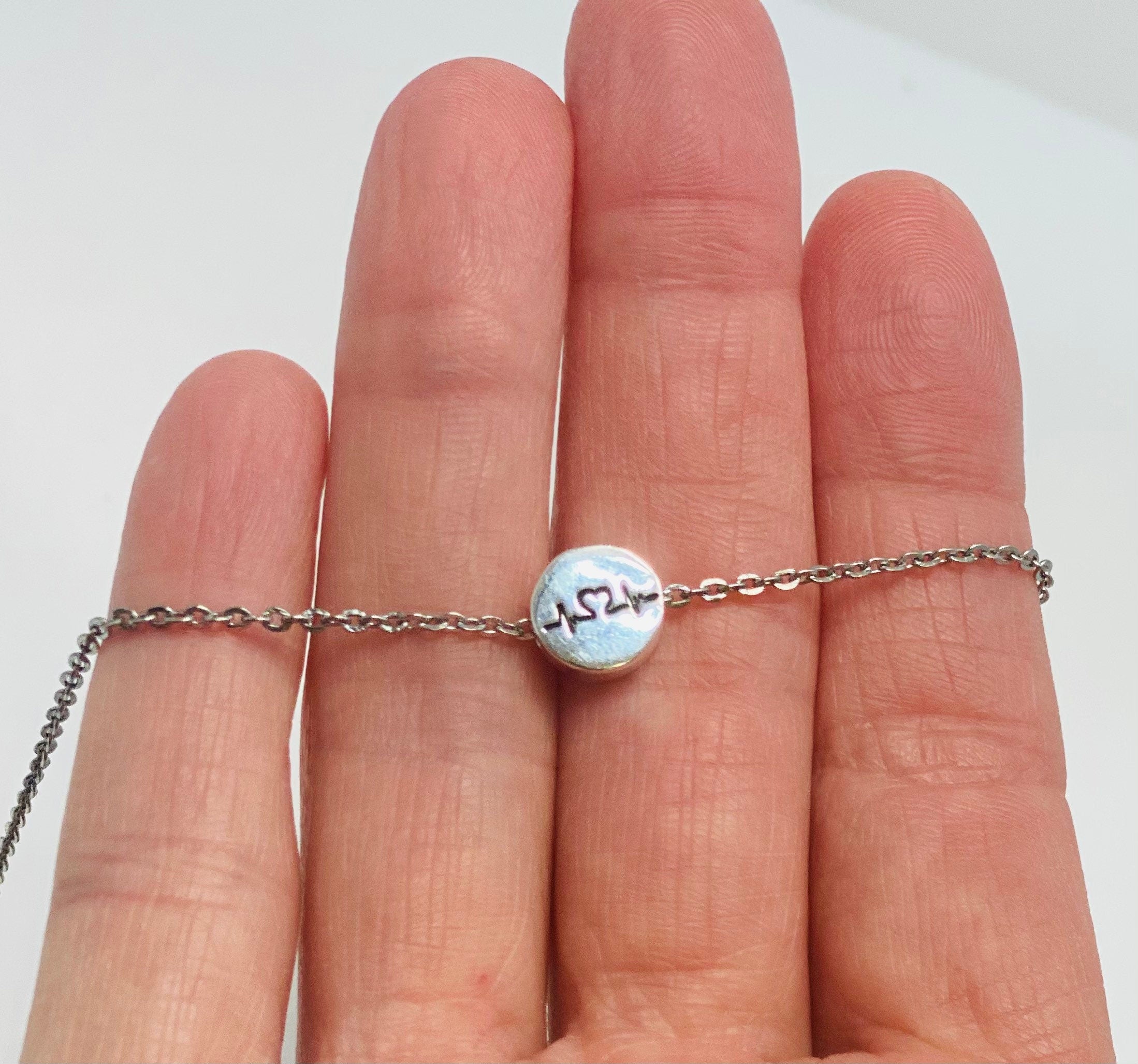 Nurse necklace, Heartbeat necklace, Thank you gifts for nurses, Nurse appreciation, Registered nurse gifts, LPN gifts, Nurse Valentine gifts