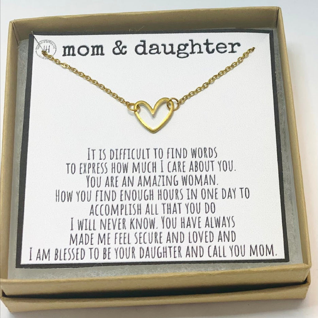 For mom, Mother Day gift, To my mom, Mom gift from daughter, Mom jewelry gift, Mother's Day surprise, Card with gift, Mothers necklace