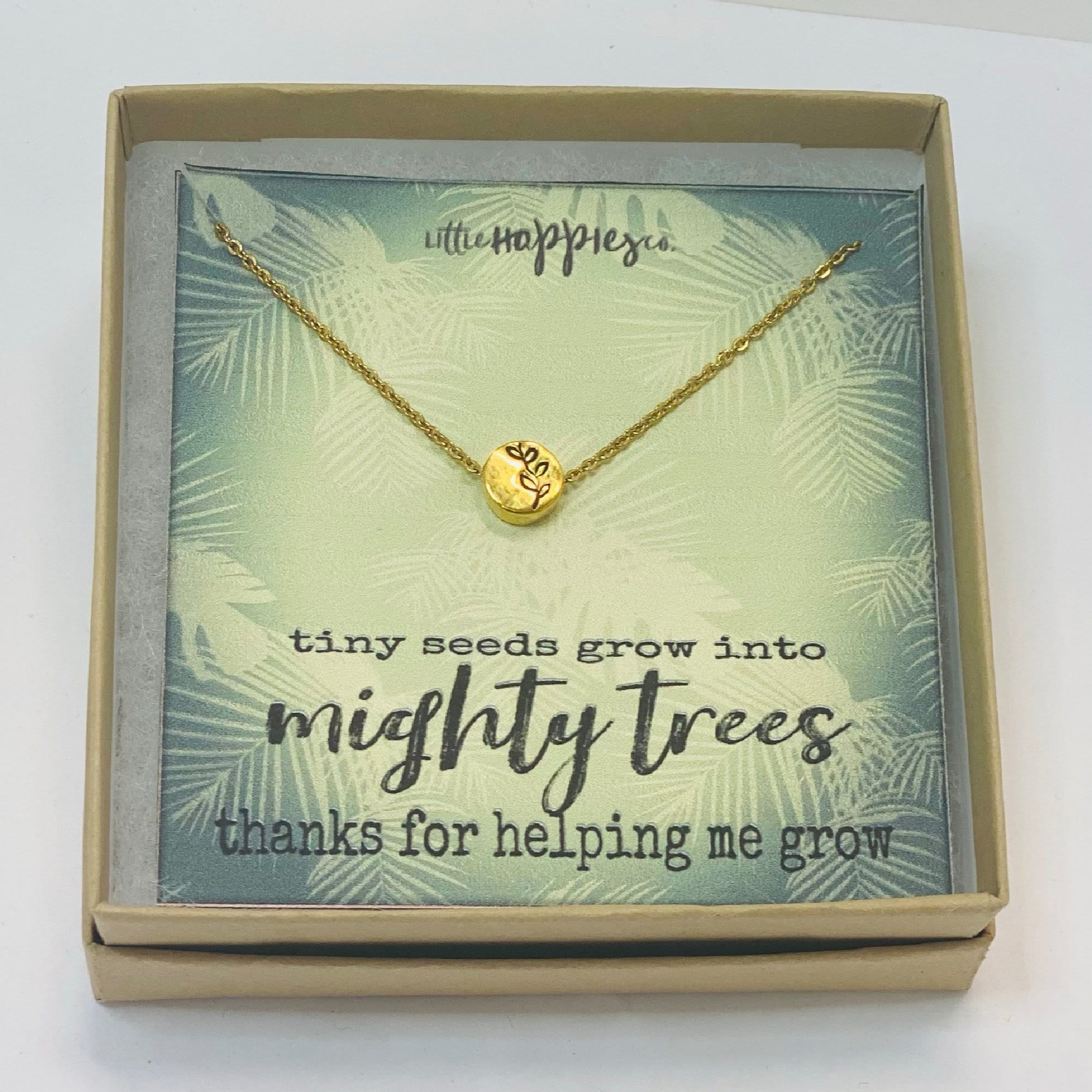 Teacher thanks, Daycare gift, End of year teacher appreciation gift, Hand stamped, Thank you for helping me grow, Thanks for helping me grow