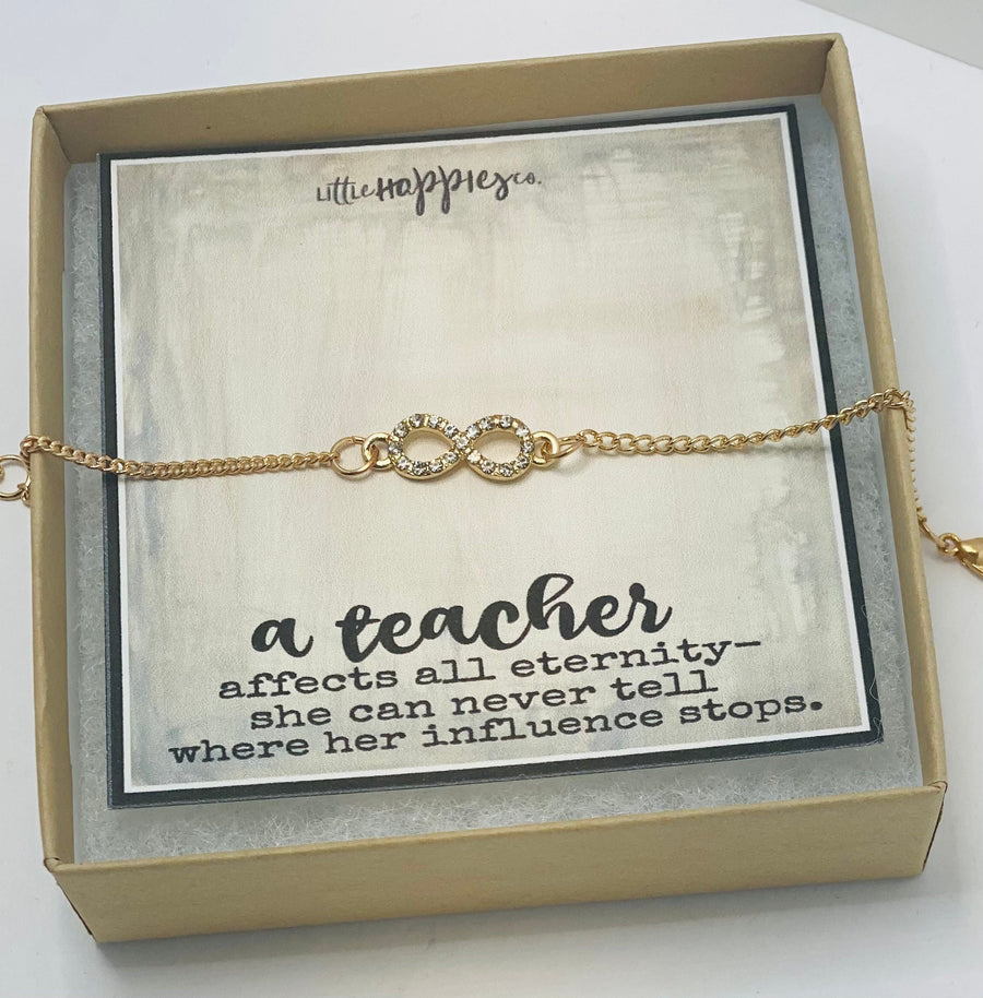 Teacher infinity bracelet, Teacher bracelet, Teacher gifts, Best teacher gifts, Teacher birthday, Teacher appreciation gift, Gift for tutor