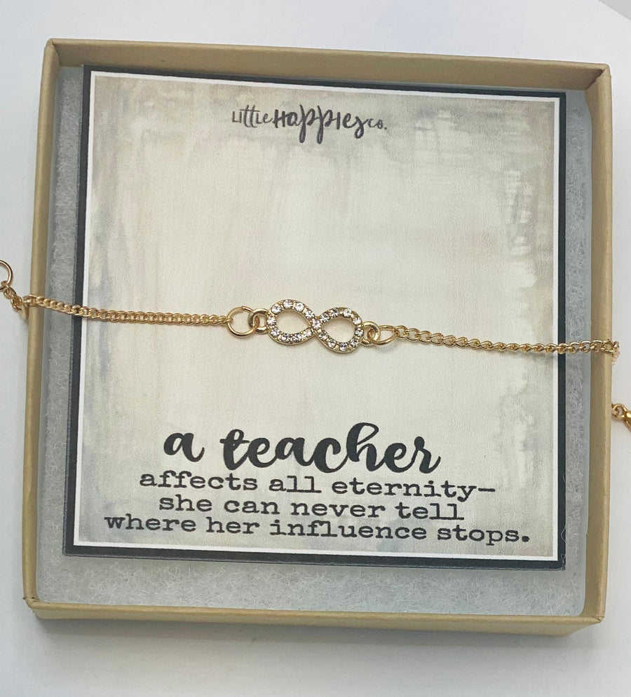Teacher infinity bracelet, Teacher bracelet, Teacher gifts, Best teacher gifts, Teacher birthday, Teacher appreciation gift, Gift for tutor