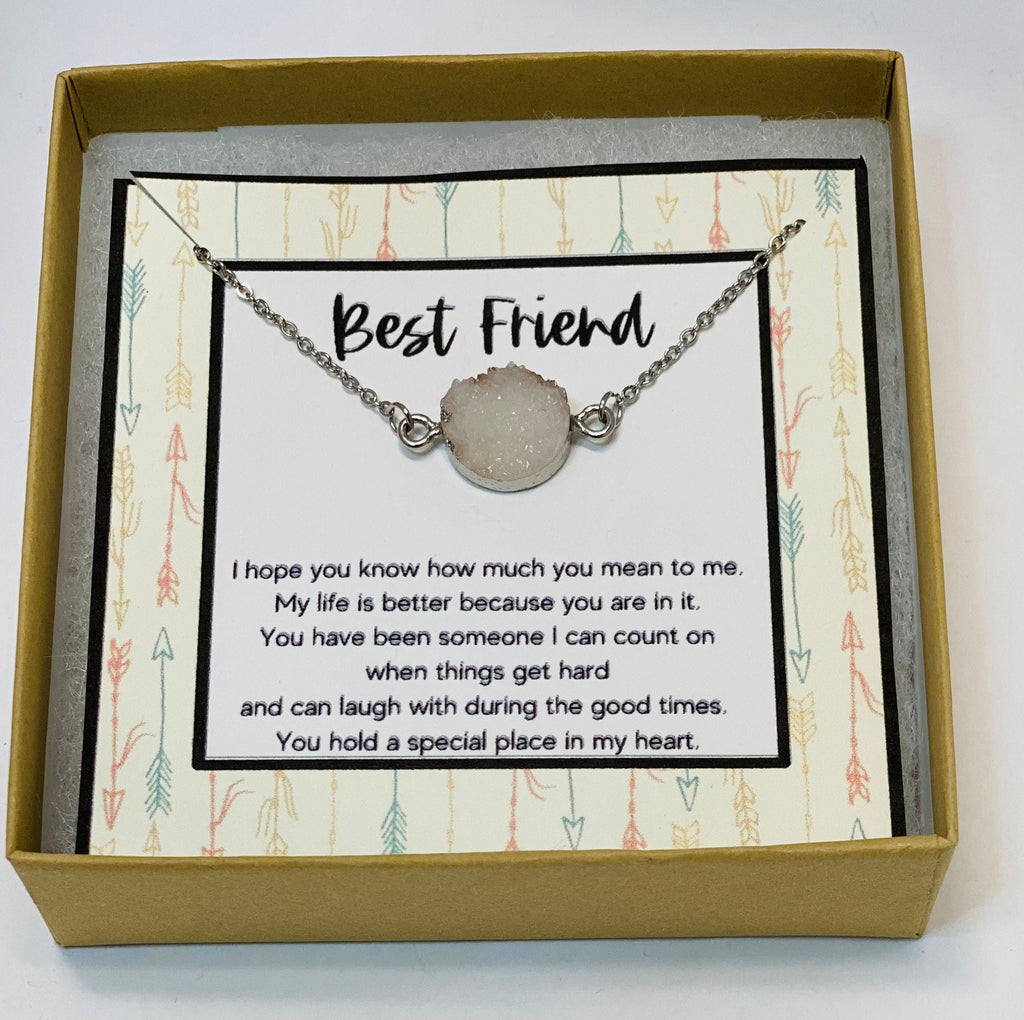Anniversary gift for best friend, Bestie necklace, Best friend necklaces for adults, Bridesmaid gift, Friendship gift, Gift for best friend