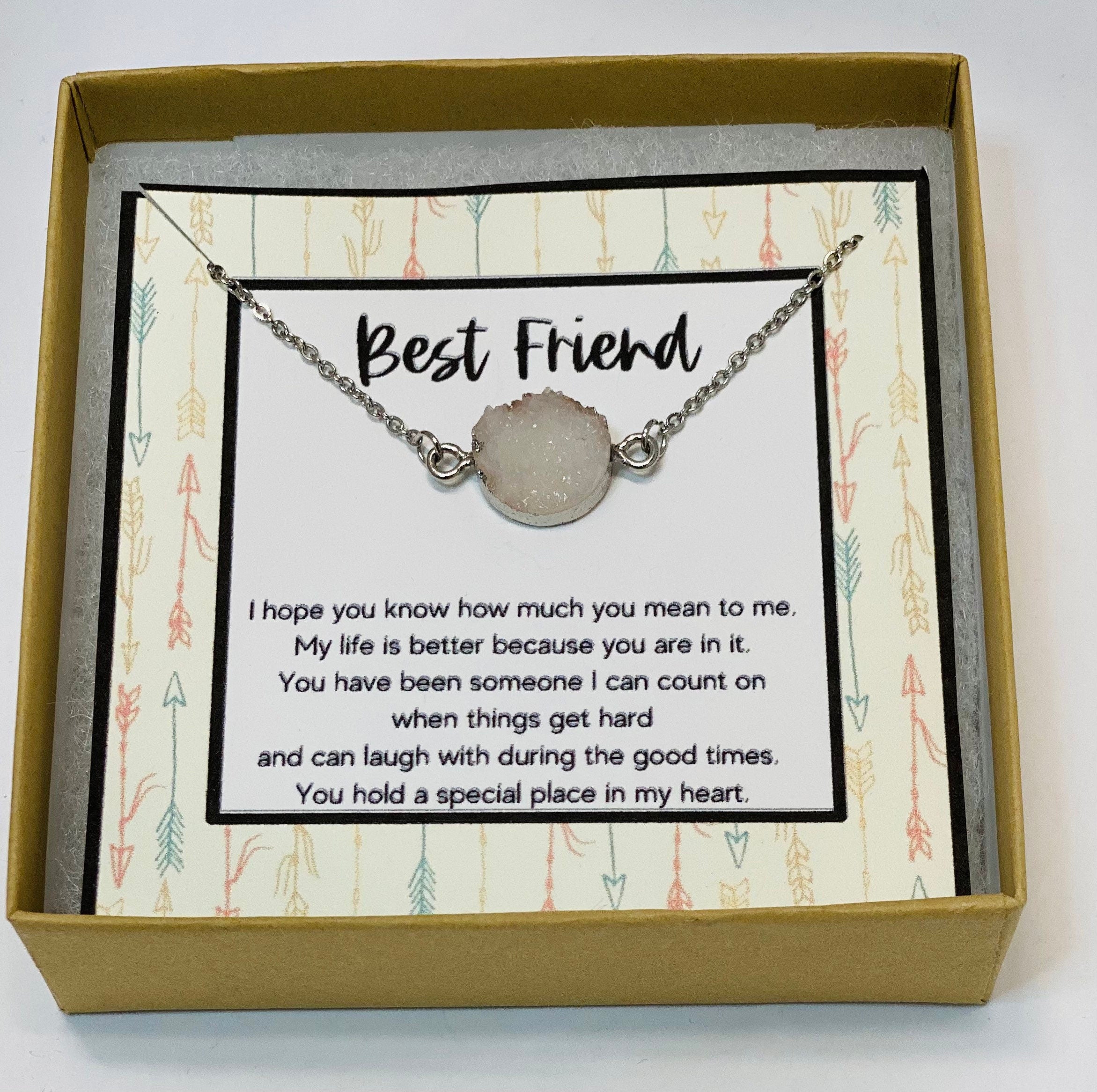 Anniversary gift for best friend, Bestie necklace, Best friend necklaces for adults, Bridesmaid gift, Friendship gift, Gift for best friend