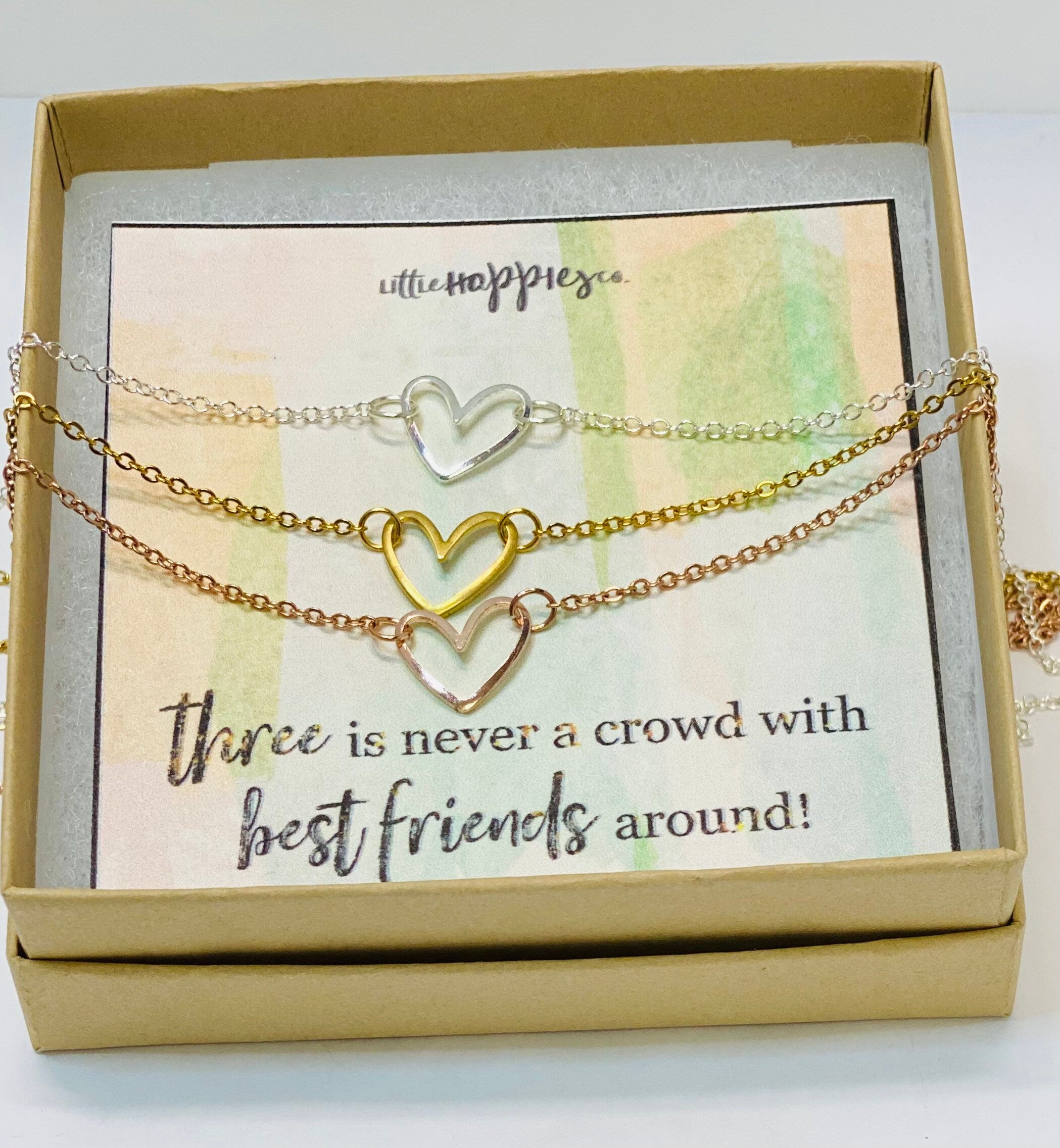 Necklace set of 3, GIft for 3 friends, Gift for friends, Friendship gift, Gift for friend groups, Best friend gifts, Gift for her, Necklace