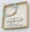 Teaching is a work of heart, Preschool teacher gift, Daycare teacher gift ideas, teacher bracelet, Christmas gift for teacher, unique