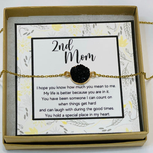 2nd mom gifts, Stepmom necklace, Gift for boyfriends mom, Bonus mom gifts, Unbiological mom gifts, Gift ideas for someone like a mom