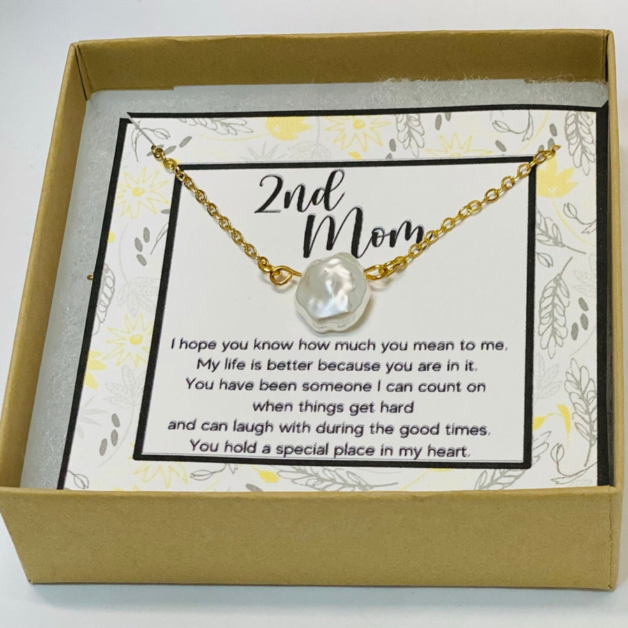 Second mom necklace, Adopted mom, Foster mom, Mother-in-law gift, Stepmom, Step mother gift from bride, Step mom gift, Step mom wedding gift